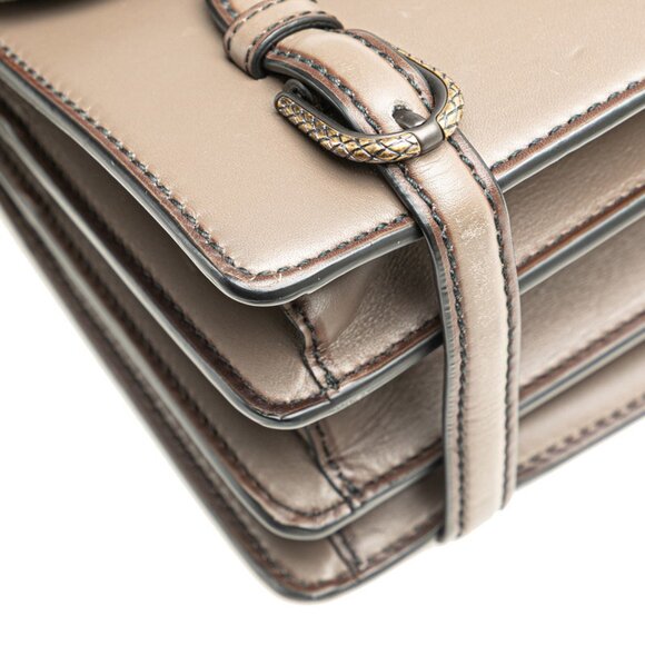 BOTTEGA VENETA Gray Leather Intrecciato Shoulder Bag - Picture 6 of 13